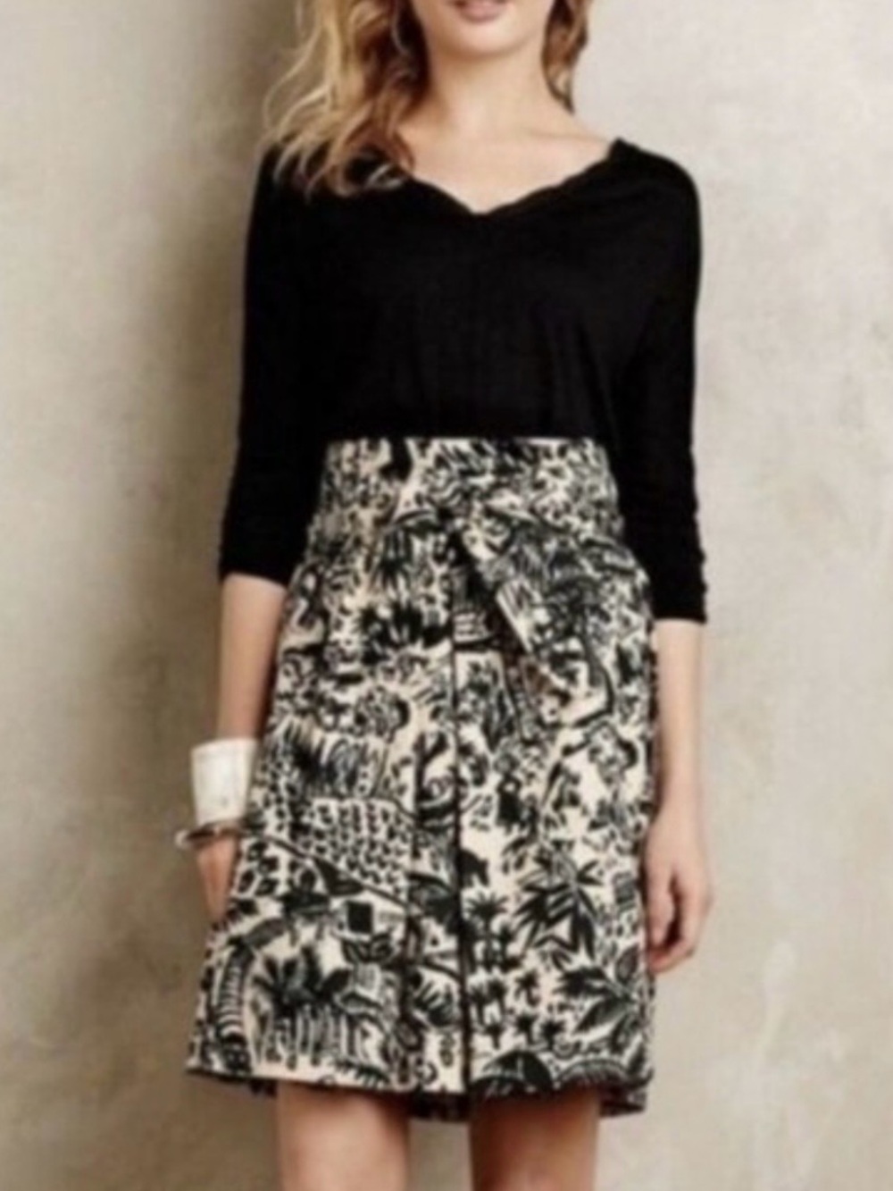 Anthropologie Corey Lynn Calter Palm Garden Paper Bag Skirt